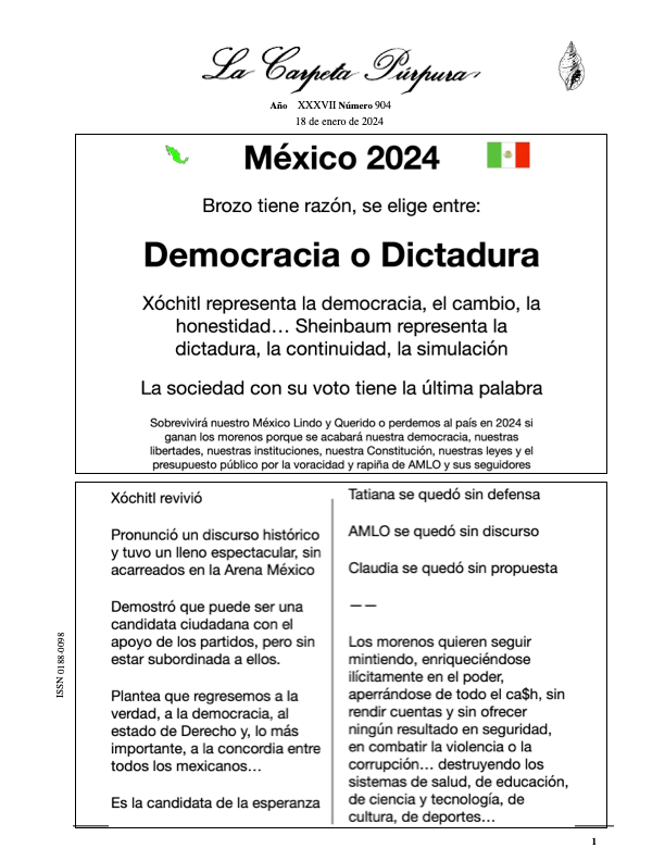 Suscripción Semestral a La Carpeta Púrpura (12 ejemplares)